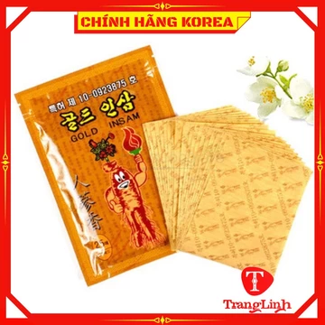 Cao dán hồng sâm hàn quốc - Cao dán sâm 25 miếng Gold Insam hỗ trợ chấn thương - tranglinhkorea