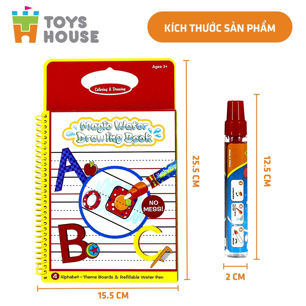 Ảnh Sách nước tô màu ma thuật cho bé, tranh tô màu nước nhiều chủ đề ToysHouse giáo dục sớm cho trẻ, giúp phát triển kỹ năng 1