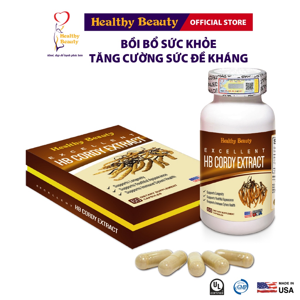 Ảnh Combo Ngủ Ngon Sâu Giấc HB Cordy Extract & HB Ginkgo Biloba 120Mg Healthy Beauty 1