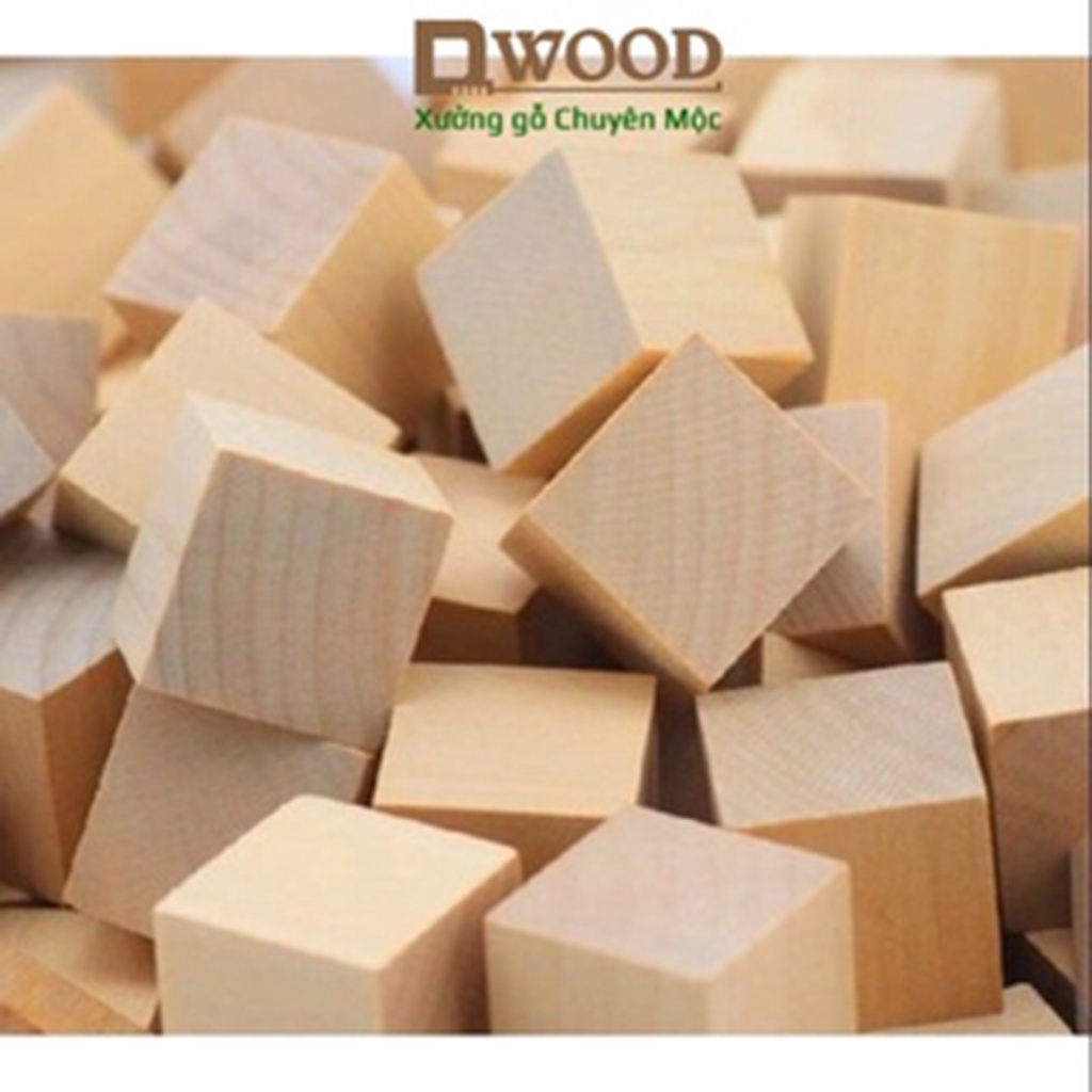 Ảnh Khối gỗ vuông 5cm đã xử lý bề mặt đẹp Dwood 2