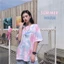 YB1 Mùa Hè Thời Trang Áo Thun Nữ Tay Ngắn Hàn Quốc Cec Rời Hoang Dã Cà Vạt-Dye Áo Nhiều Màu Cổ Tròn Oversize Tee B