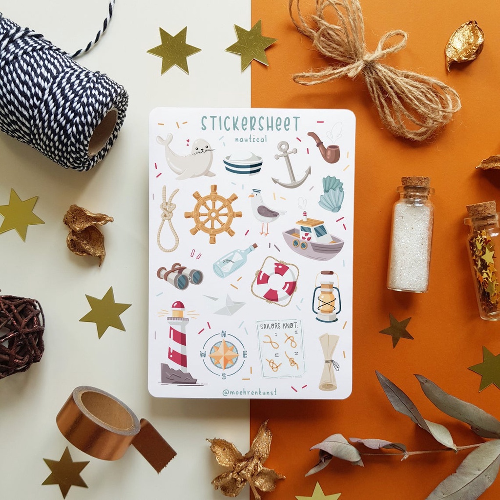 Sticker Sheet Chủ Đề : Biển Và Đại Dương - Chuyên dán sổ ⭐ Bullet ...