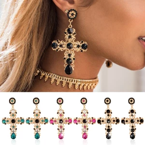 GODD Thanh Lịch Cho Cross Boho Nữ Nữ Cho Kim Cương Giả Tòn Ten Thả Cho Tai Kim Cương Giả