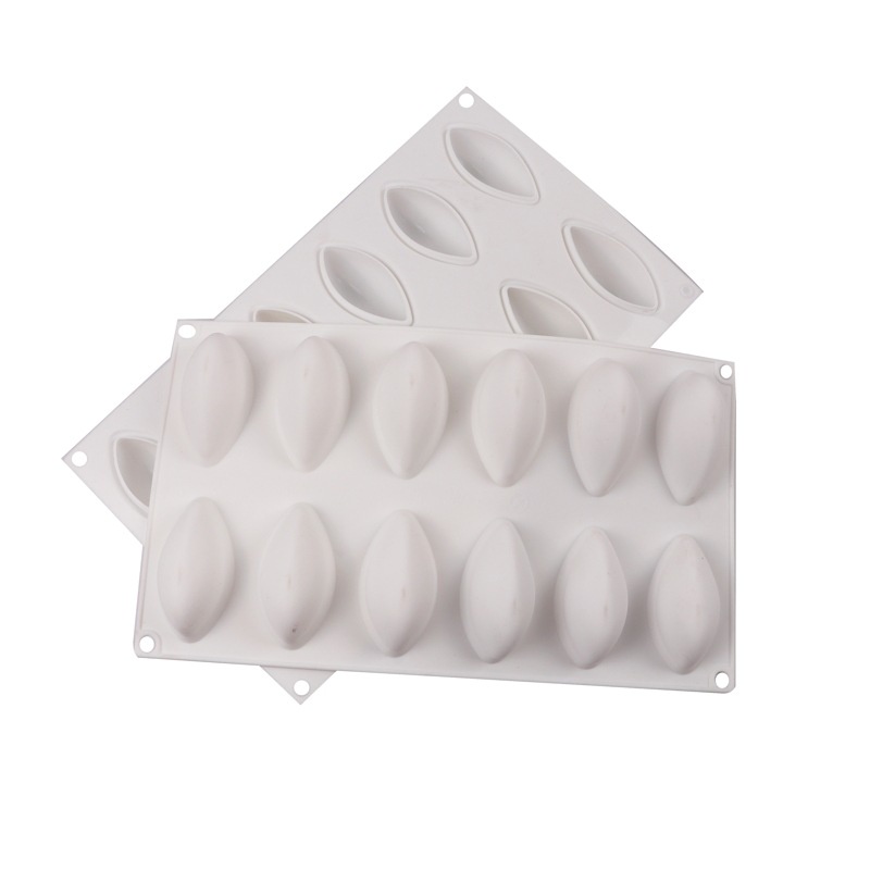 Khuôn silicone 12 Ngăn Làm Bánh mousse/Sô Cô La Hình Quả Xoài