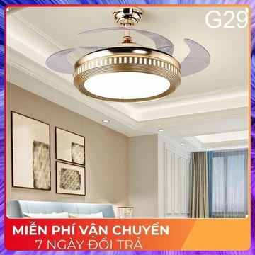Quạt trần đèn trang trí, quạt trần dấu cánh, điều khiển từ xa bảo hành 10 năm động cơ Quạt Trần Đèn Trang Trí