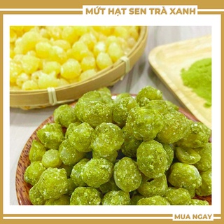 Mứt hạt sen ít đường vị trà xanh matcha Senfarm