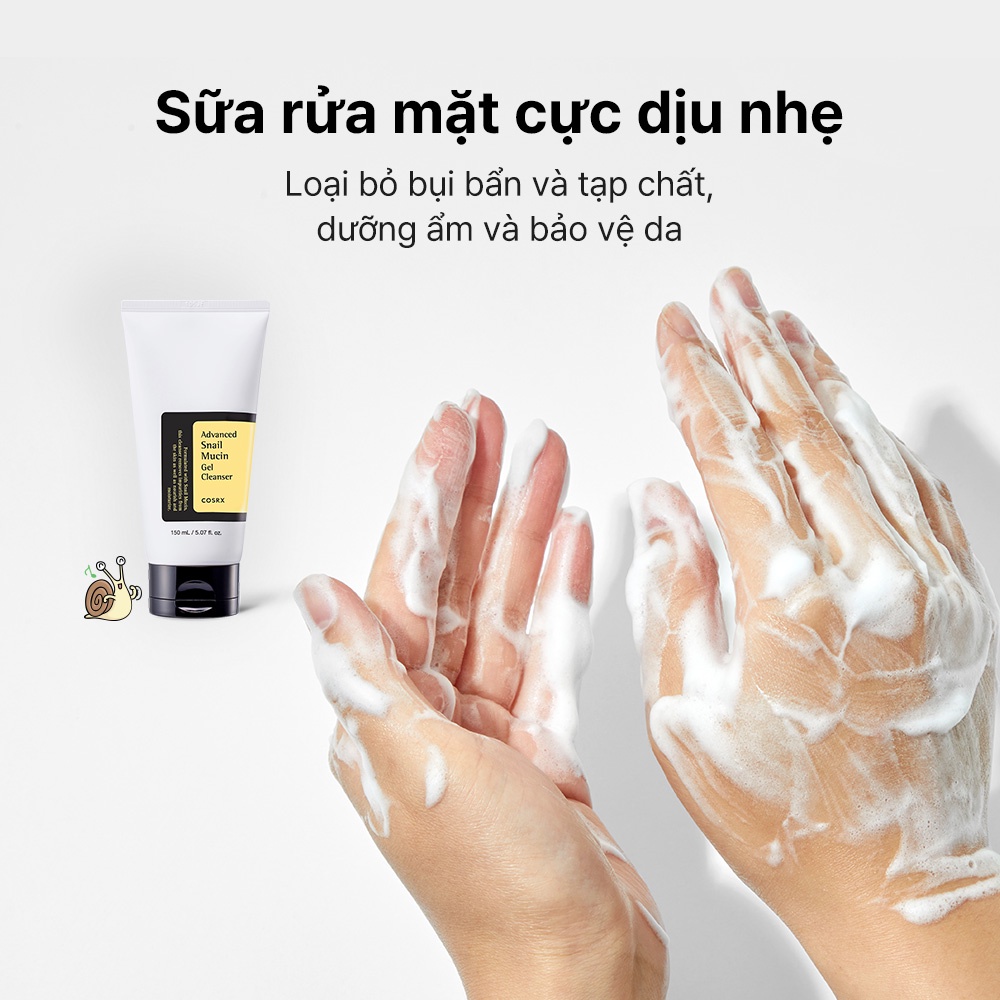 Ảnh Sữa rửa mặt COSRX 150ml dạng gel chiết xuất ốc sên 4