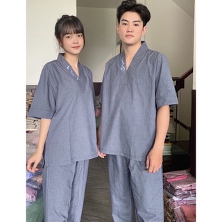 Đồ Lam Đi Chùa # Tim Tâm # Nam Nữ# Cổ V # Đồ Bộ Nam Nữ # Quần Áo