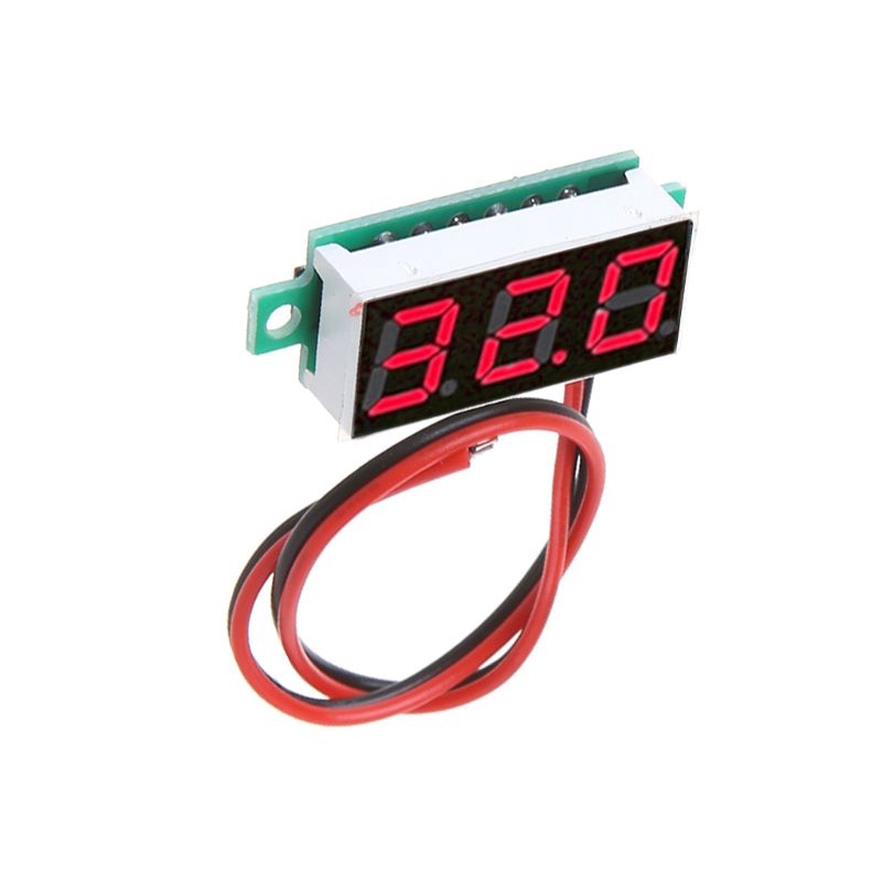 Máy kiểm tra điện màn hình kỹ thuật số LED hai dây OXXGGKAO cho đồng hồ đo Vôn kế DC2 5V 30V có kết nối ngược cho Pr