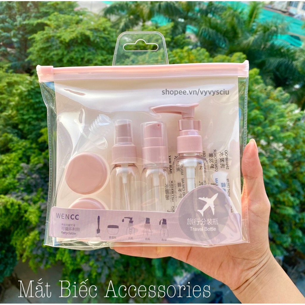 Bộ chiết mỹ phẩm chai lọ tuýp du lịch nhiều món Travel Kit SP0014