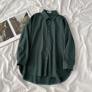 Áo Sơ Mi Nữ Tay Dài Dáng Rộng Phong Cách Hàn Quốc baju baju wanita Lenan panjang kemeja