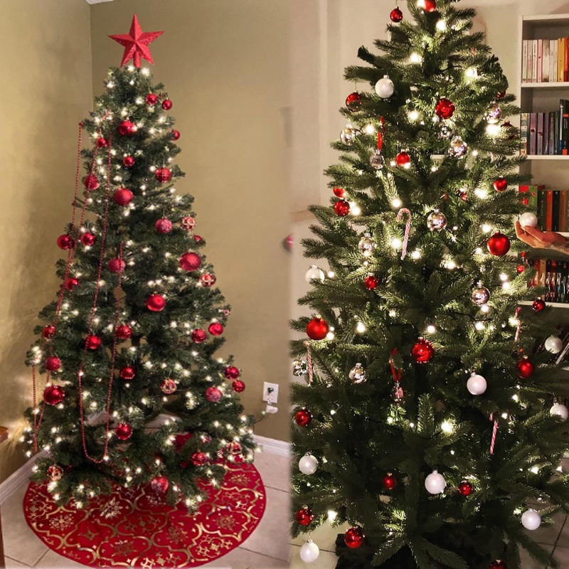 Set 24 trái châu trang trí cây thông noel xinh xắn
