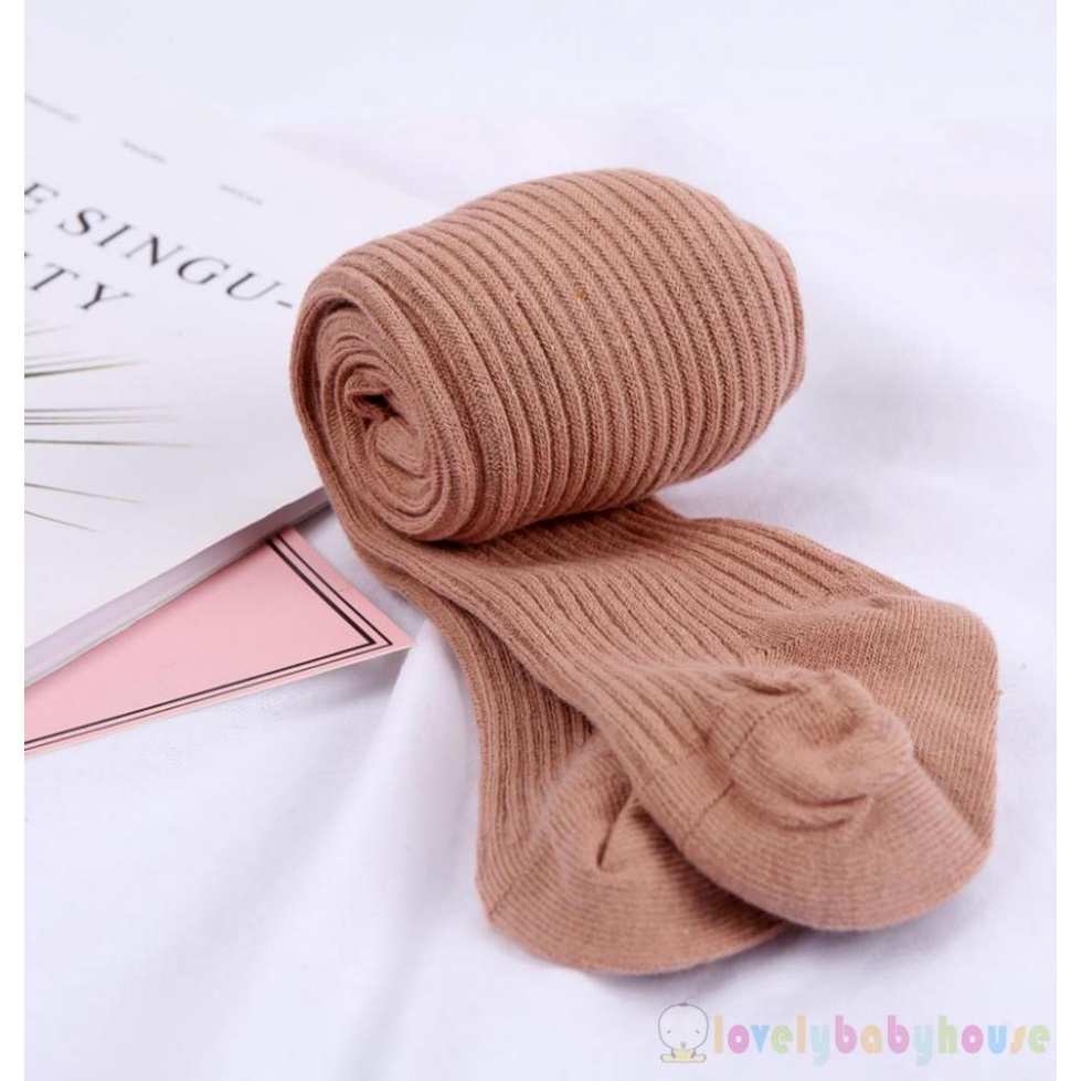 Quần Tất Cotton Dệt Kim Màu Kẹo Mềm Mại Giữ Ấm Mùa Thu Đông Cho Bé Gái