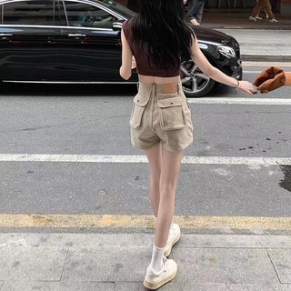 Phiên Bản Hàn Quốc Kaki Quần Short Denim Mùa Hè Mỏng Cao Cấp Ôm Hơn Nhìn Quần Short Hot Girl Loose Casual a Hot Pants