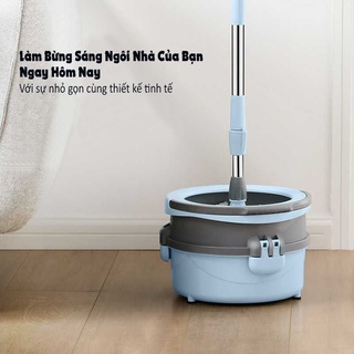 [HOẢ TỐC] Bộ Cây Lau Nhà Xoay 360 Độ Thông Minh MINMOP M20, Chổi Lau Nhà Tự Vắt Siêu Khô Lau Sạch Nhanh