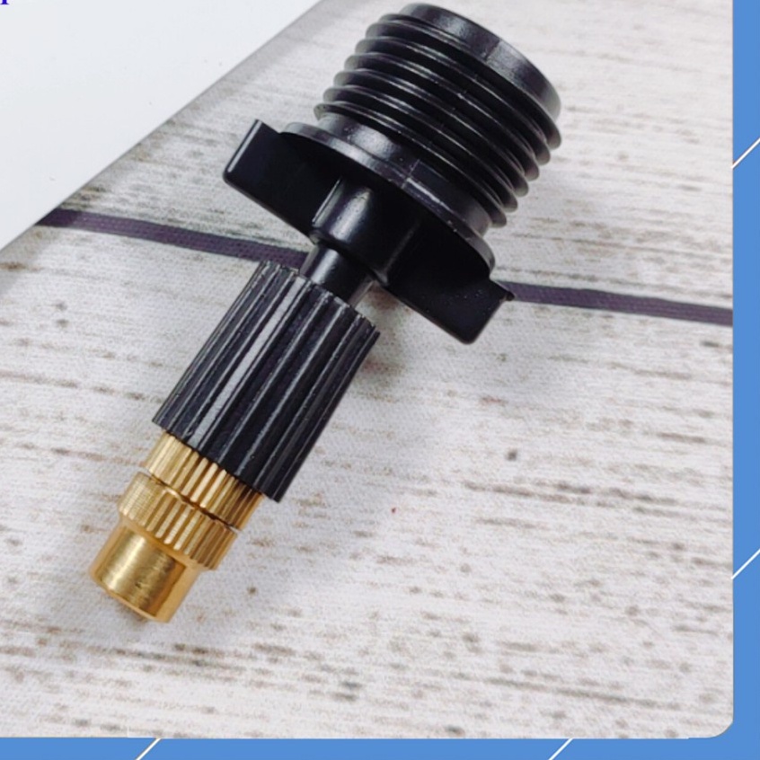 Béc Tưới Phun Sương Đầu tưới Bằng Đồng 1 Hướng - Kèm Ren Nối ren ngoài 21mm Và Van Điều Áp