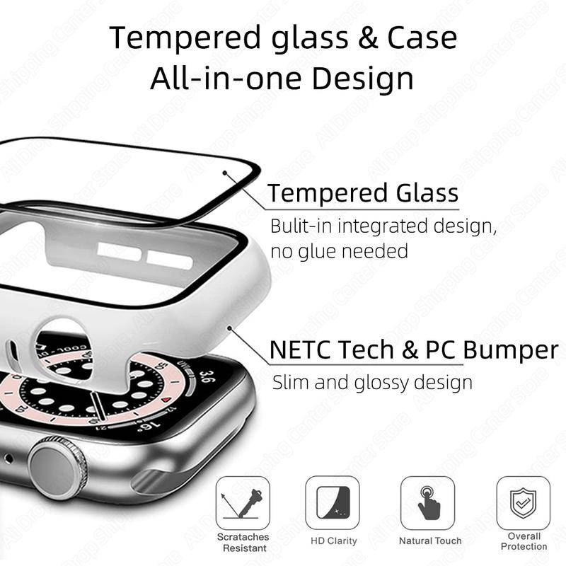 Vỏ bảo vệ Apple Watch Series 7 41mm 45mm Phụ kiện Apple Watch Cover iWatch 6 5 4 SE 3 2 1 38 40 42 44 MM Ốp lưng