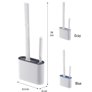 Bàn Chải Vệ Sinh Toilet Cỡ Lớn + Bàn Chải Nhỏ Cán Dài Không Cần Khoan Bằng Silicone Bàn Chải Vệ Sinh Toilet Cán Dài Bộ C