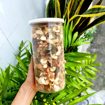 Granola Ăn Kiêng Nhiều Hạt 500g- Ngũ Cốc Ăn Kiêng Không Đường Vị Socola