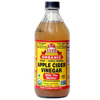 Giấm Táo Hữu Cơ Bragg Nhập Khẩu Chai thuỷ tinh 473ml
