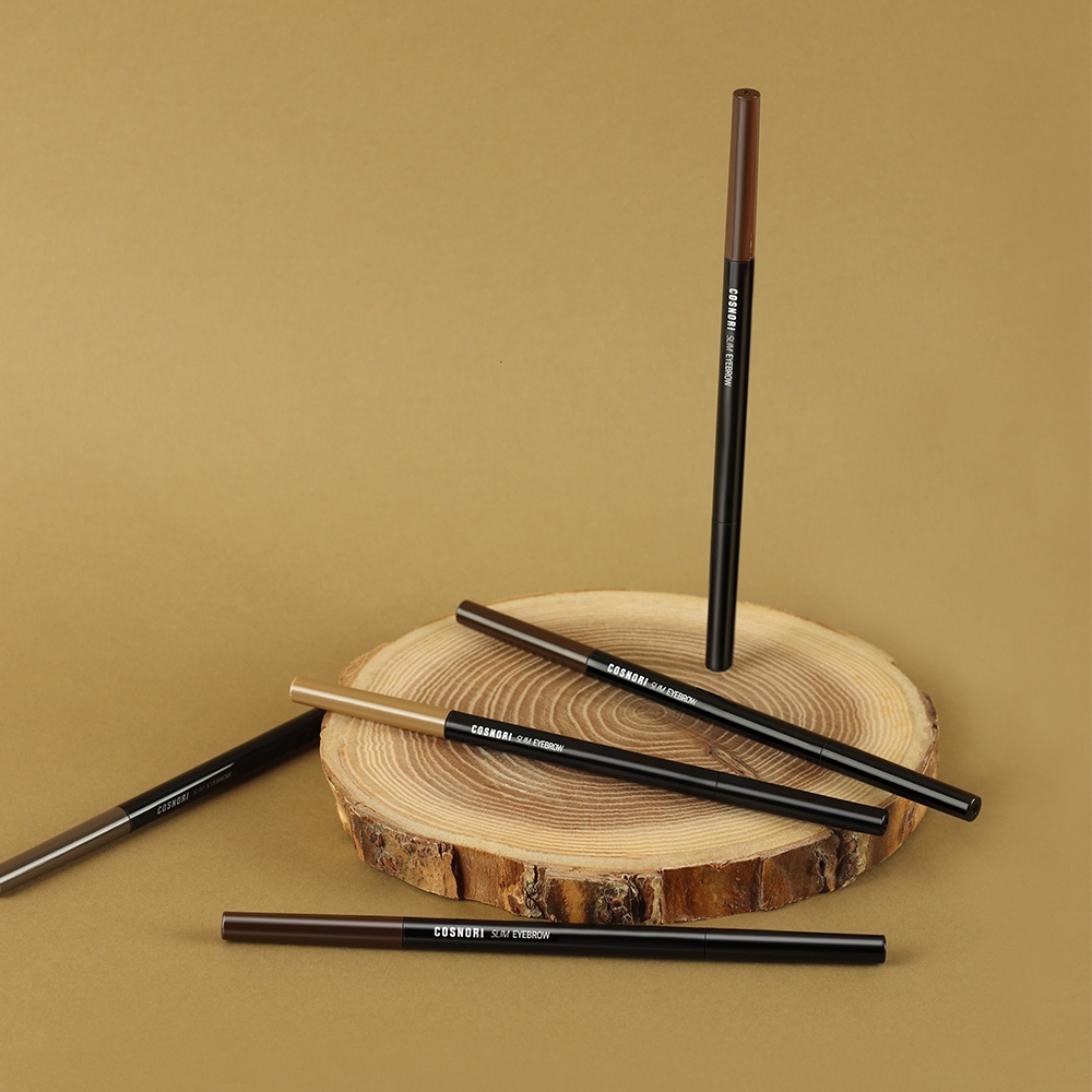 Bút kẻ lông mày COSNORI Slim Eyebrow Pencil đầu mảnh trong suốt sắc sảo 0.13g