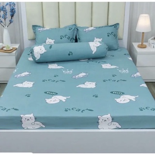 Ga gối cotton poly, ga kèm gối cotton bo chun bọc đệm size 1m6 và 1m8 nhiều mẫu tặng kèm 1 vỏ ôm cùng mầu hàng xưởng