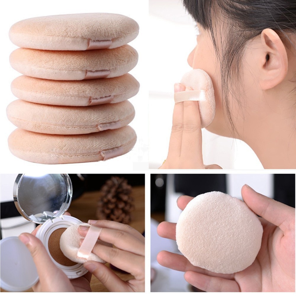 Set 5 Mút Tán Kem Nền Hình Tròn Siêu Mềm Chuyên Nghiệp
