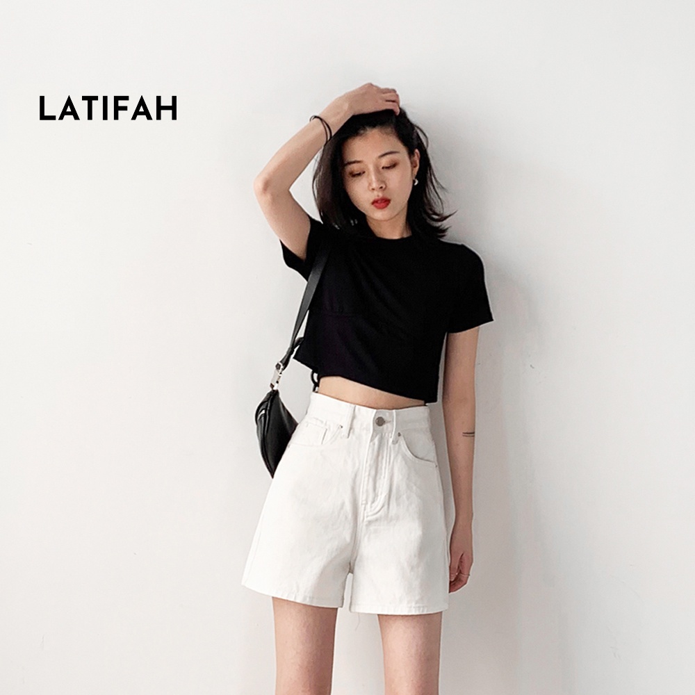 Quần đùi ngố kaki trơn Latifah ulzzang phong cách hàn quốc đơn giãn dễ phối đồ QS025 spe