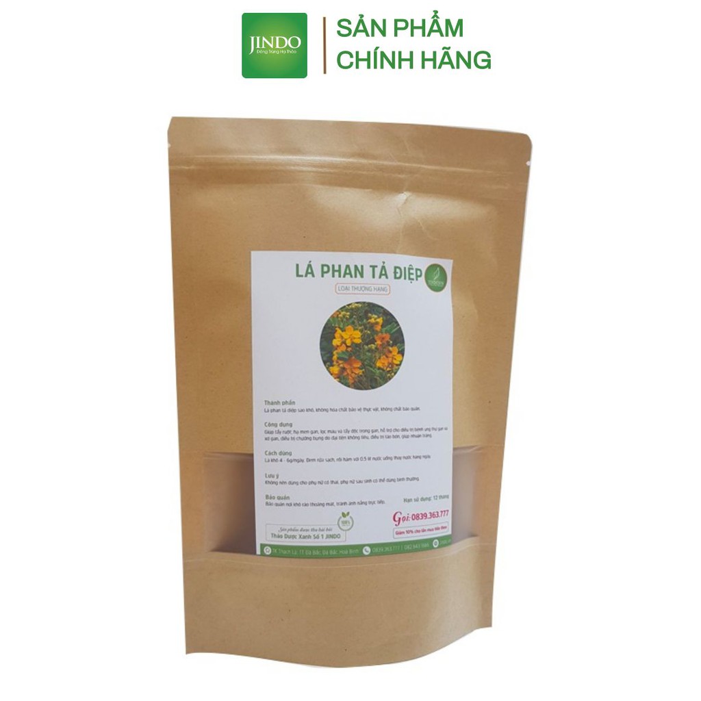[Mã BMTTC60K giảm đến 60K đơn 50K] Lá phan tả diệp sấy khô thượng hạng JINDO 1kg hỗ trợ táo bón nhuận tràng, giảm cân