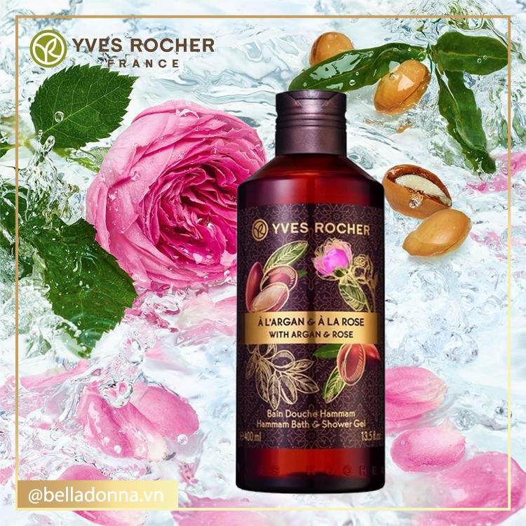 [Hàng chính hãng] Gel Tắm Yves Rocher Argan Rose Hammam Bath & Shower
