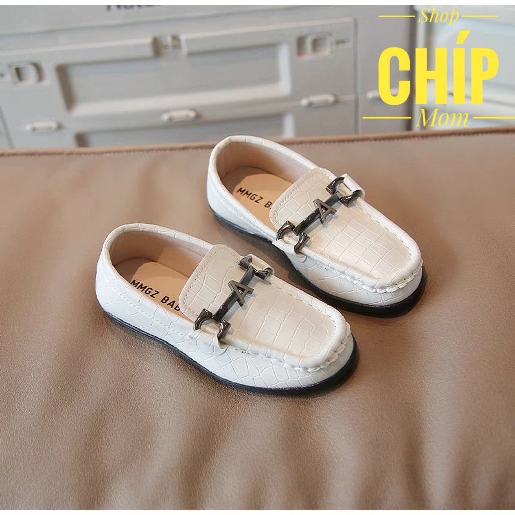 giày lười MOCA  có size đại cho bé dễ đi da PU mềm êm chân đế chống trượt thời trang mẫu mới nhất nắm MG baby V791