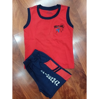 Bộ ba lỗ bé trai 1-7 tuổi, bộ ba lỗ siêu nhân nhện VNXK, bộ cotton chui đầu bé trai