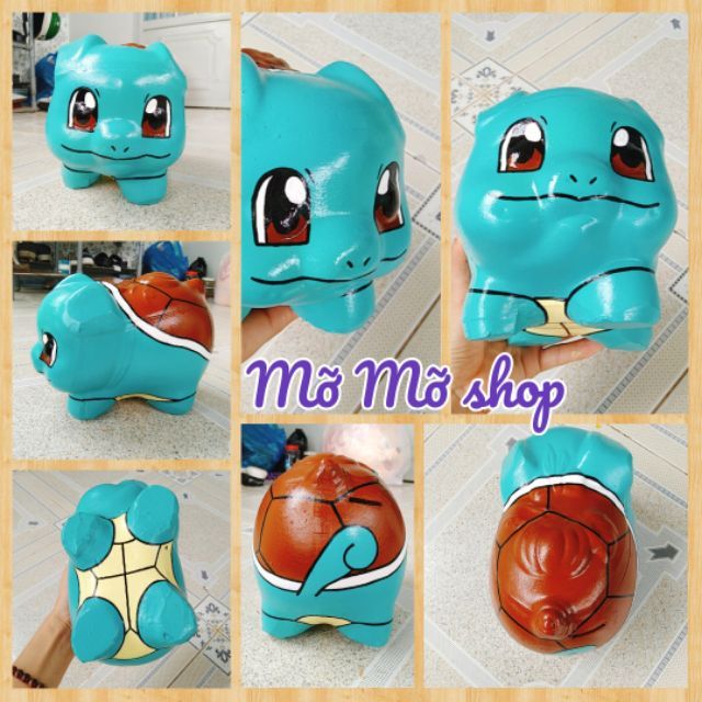 Heo đất pokemon rùa nước - heo đất handmade | Shopee Việt Nam