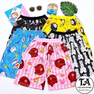 Quần Short Lửng Cartoon Unisex - Quần cute mặc nhà nam nữ Freesize 38-68kg TUEANHSTORE