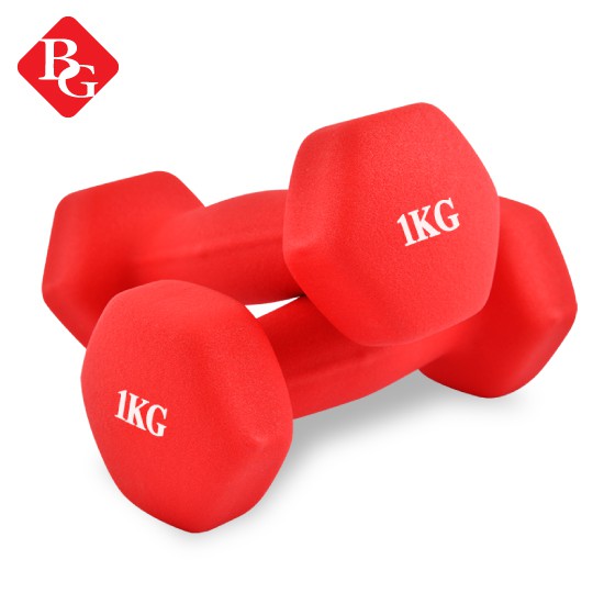 Ảnh BG Cặp tạ tay(2 cái) 1KG cao cấp lõi thép đặc bọc caosu nhám Thái Lan 1