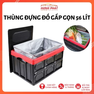 Thùng Đựng Đồ Để Cốp Xe Ô Tô Có Thể Gấp Gọn - Dung Tích 56 Lít