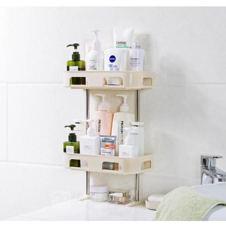 Kệ nhựa đa năng nhà tắm nhà vệ sinh 2,3 tầng kệ bồn cầu tiết kiệm không gian hít chân không gắn tường  aladanh-net-vn