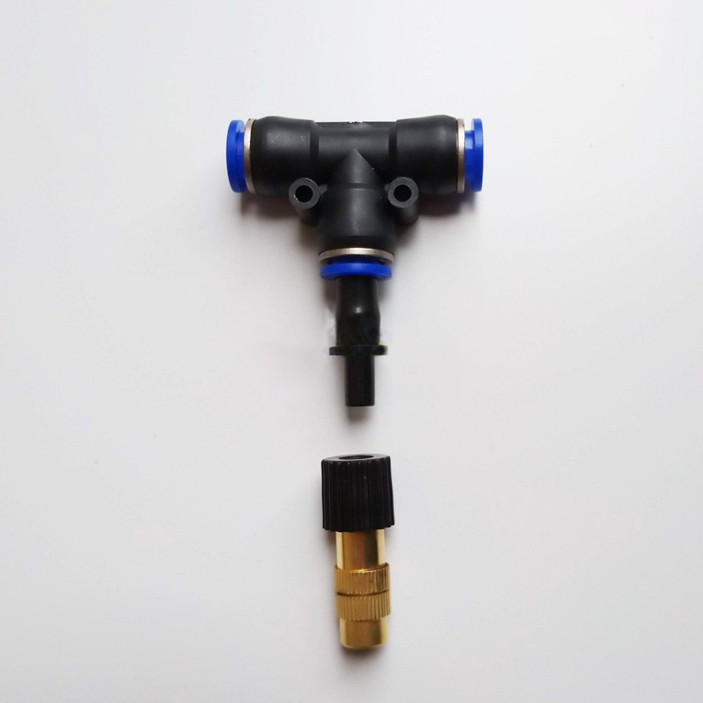 Béc Phun Sương Tưới Lan, Làm Mát- Béc Đồng 1 Hướng Kèm Tê Nối Ống 8mm hoặc Van Điều Áp