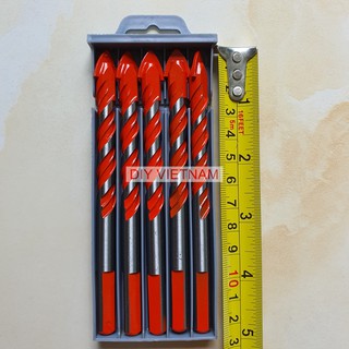 Hộp 5 Mũi khoan đa năng hãng Kapusi Nhật Bản phi 12mm, có tem chống hàng giả, phù hợp nhiều chất liệu như gạch men, ...