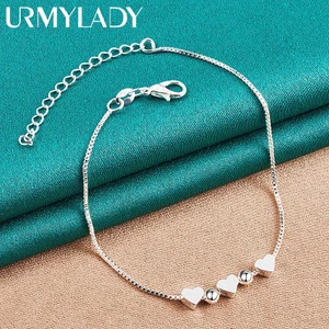 Bạc 925 Dây Chuyền và Vòng Tay Trái Tim Tròn Hạt Hộp Cho Cô Dâu - Phong Cách Thời Trang Quyến Rũ