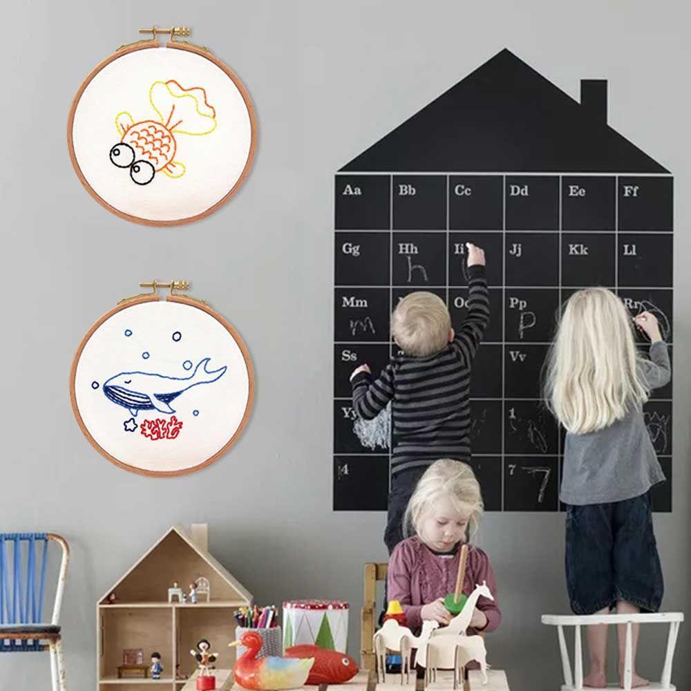 ODAKA DIY Bộ dụng cụ thêu thủ công DIY Dụng cụ đục lỗ thủ công Bastidor Para Pakketten Kruissteek Phụ kiện may vá Vòng thêu