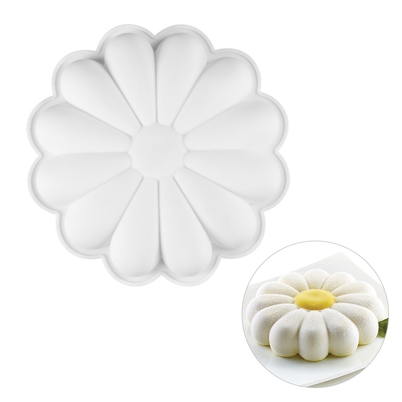Khuôn Silicone Làm Bánh Tạo Hình Hoa Hướng Dương Tiện Dụng