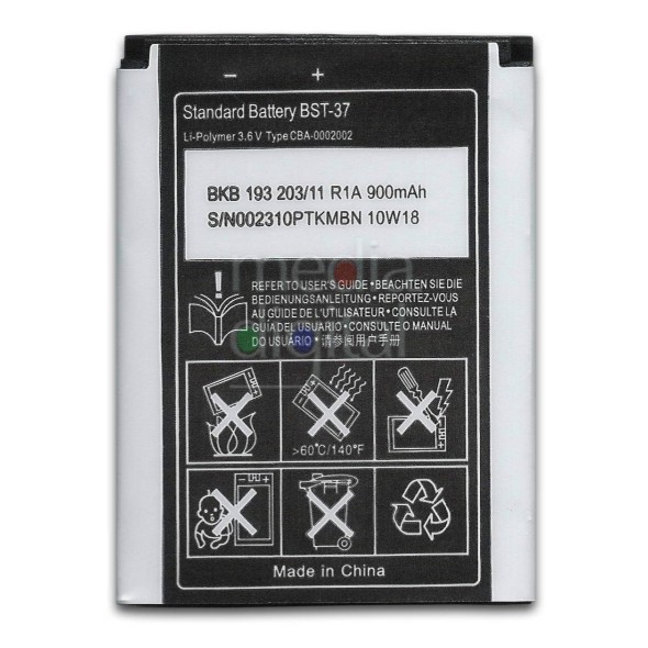 Batteria BST-37 900mAh Per Sony Ericsson W800i W810i K-750i K610i - Foto 11