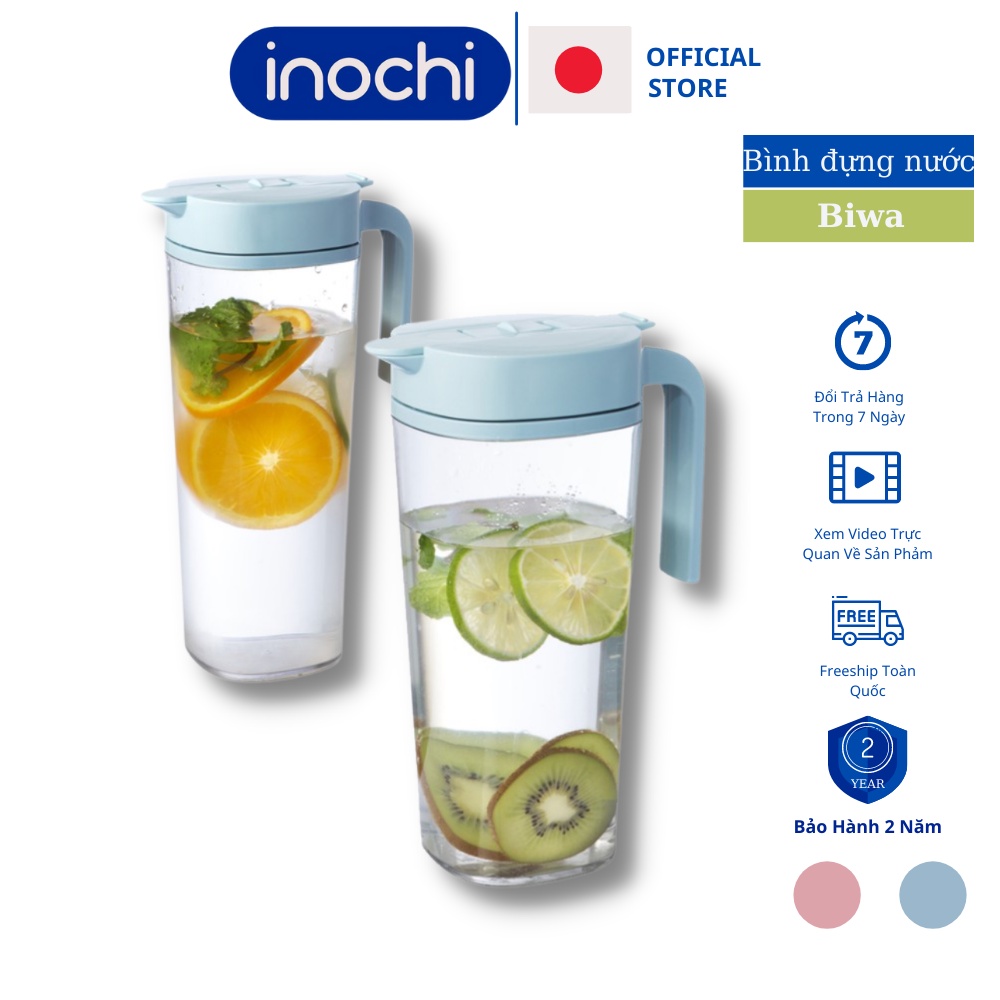 Bình đựng nước 1.6L Biwa inochi An toàn cho sức khoẻ với khả năng kháng khuẩn
