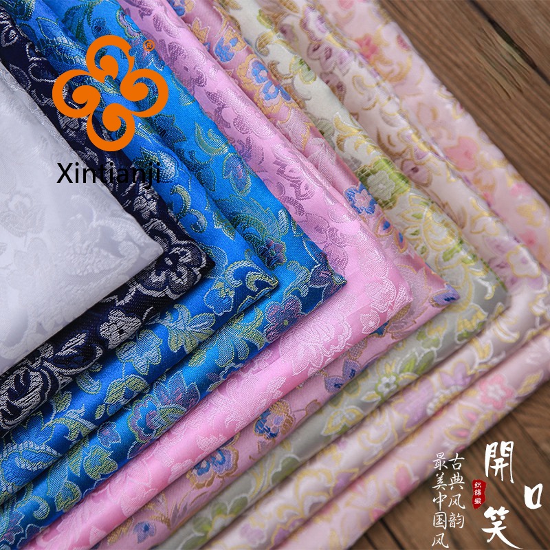 75cm phong cách thổ cẩm vải nylon satin vải Damask tự làm Hanfu sườn xám quần áo vải nửa mét TJ8755