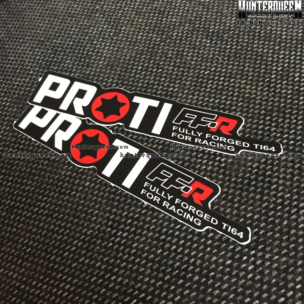 PROTI[11.6X2.1cm] decal cao cấp chống nước, sắc nét, bền màu, dính chặt. Hình dán logo trang trí mọi nơi in theo yêu cầu