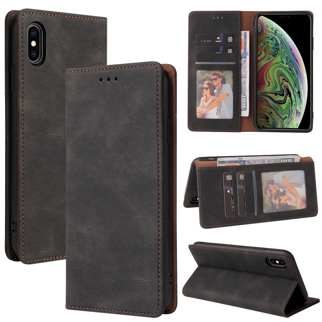 Bao Da Điện Thoại Sang Trọng Chống Sốc Cho IPhone XS MAX XR XS X SE 2022 7 8 6 6S Plus