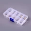 Clear Plastic Storage Box 10 Compartment with Sealing Lid Container for Case