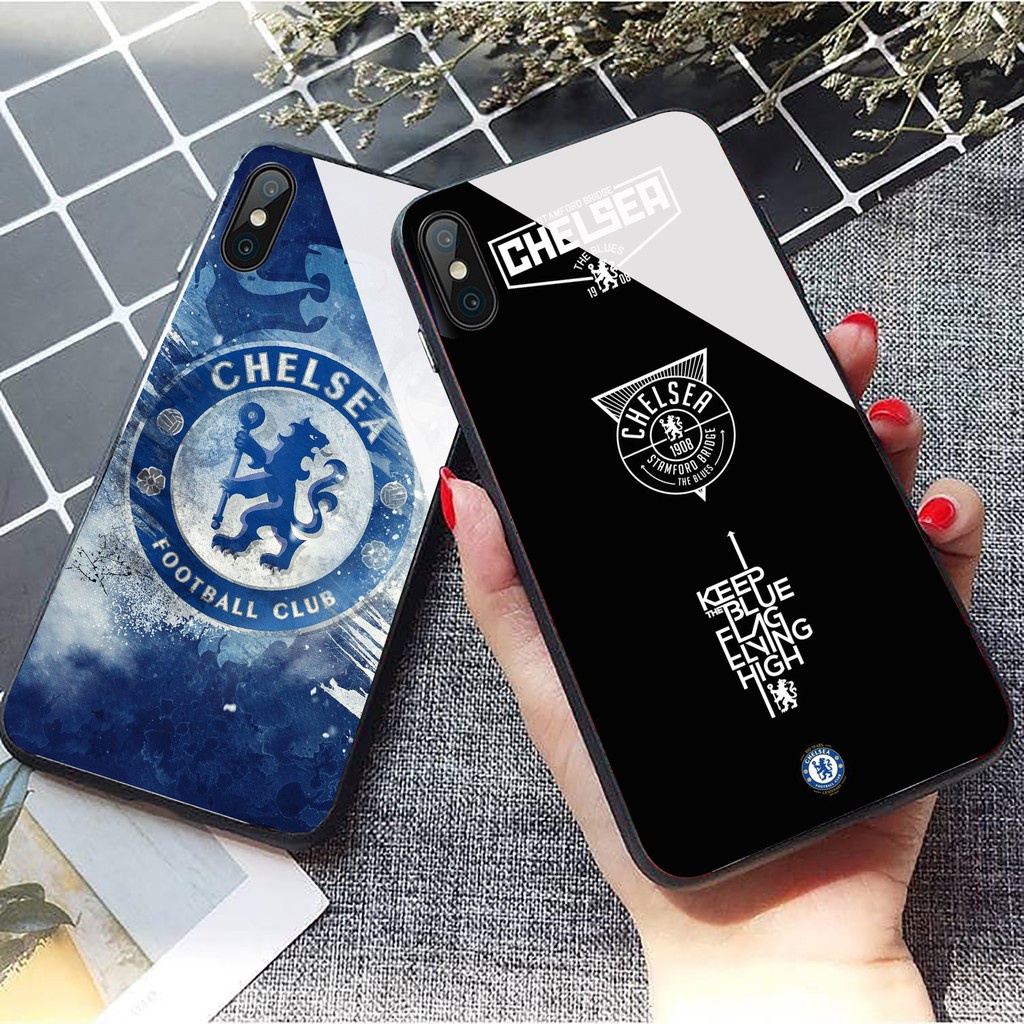 Ốp iPhone Mặt Kính Nano Dẻo - In Hình Chelsea Sáng Bóng Cực Cool