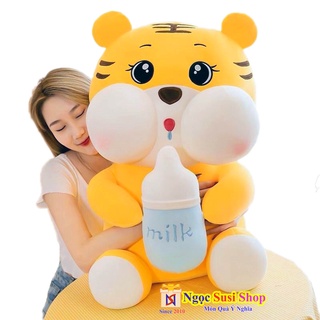 [NHƯ ẢNH] THÚ BÔNG HỔ ÔM BÌNH SỮA KHỔNG LỒ [ SIÊU MỊN]
